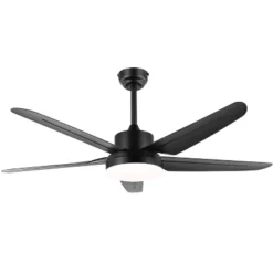 Melesa Led Light 52" Ceiling Fan - CLF1027 - Black - Safavieh -Safavieh Furniture GUEST c033150f b1fd 40a3 8e45 53ccf0b39352