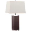 Safavieh 27" Brown Deco Leather Table Lamps with White Shades - Set of 2 -Safavieh Furniture GUEST c23567b6 bce9 406c bd36 6d4964839671