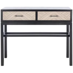 Safavieh Ajana 2-Drawer Console Table with Herringbone Detail -Safavieh Furniture GUEST c310a518 a589 4aee 97c7 4a01e0f7081f