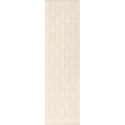 Safavieh Geometric Woven Ivory Runner Rug - Hand-Woven Wool -Safavieh Furniture GUEST c33e059a 79a2 4e26 ae7e ff7571e5e253
