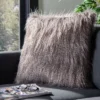 Safavieh Faux Luke Peacock Grey Throw Pillow, 20" x 20" -Safavieh Furniture GUEST c420b239 0faa 4bfe 833d 3c22e0c2c039