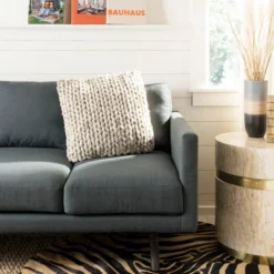 Safavieh All Over Braid Natural Taupe Blend Pillow (20" x 20")