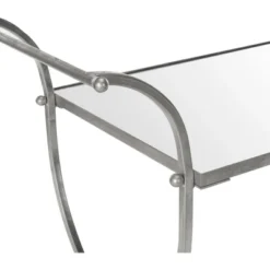 Safavieh Lucretius Bar Cart - Forged Iron & Mirrored Glass Serving Cart -Safavieh Furniture GUEST c4c59bfb a735 4e3d 891a a49f050a2f26