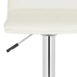 Safavieh Arissa White Swivel Bar Stool with Chrome Base -Safavieh Furniture GUEST c5ff5097 27fe 4775 b254 d30a2fd5dcf2