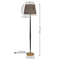 Safavieh Carlyle 64" Black and Brass Metal Floor Lamp -Safavieh Furniture GUEST c63567de 6311 454c 8744 bd47a6d18cea