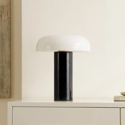 Safavieh Reiss 15-Inch Mid-Century Marble Table Lamp with Glass Dome 3 Safavieh Reiss 15-Inch Mid-Century Marble Table Lamp with Glass Dome