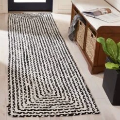 Safavieh Braided BRD260 Hand Braided Reversible Cotton Area Rug