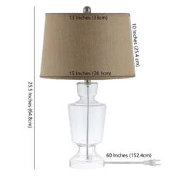 Safavieh Amby Clear Glass Table Lamps - Set of 2