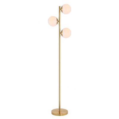 Safavieh Devlyn 62-Inch 3-Light Gold Floor Lamp with LED Bulbs 3 Safavieh Devlyn 62-Inch 3-Light Gold Floor Lamp with LED Bulbs