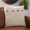 Safavieh Kensing Pinstripe Throw Pillow with Decorative Button Details 1 Safavieh Kensing Pinstripe Throw Pillow with Decorative Button Details -Safavieh Furniture GUEST c9948411 c731 4999 871b 10636857d4ca
