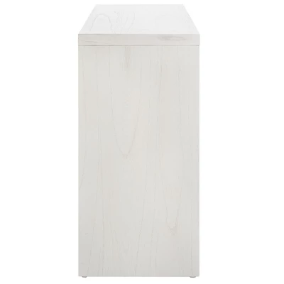 Safavieh Zella 4-Door White Console Table with Geometric Facade 5 Safavieh Zella 4-Door White Console Table with Geometric Facade - Image 3