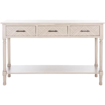 Safavieh Peyton 3-Drawer Console Table with Herringbone Detail 12 Safavieh Peyton 3-Drawer Console Table with Herringbone Detail - Image 10