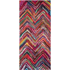 Safavieh Morgan Collection Hand-Tufted Cotton Chevron Area Rug 5 Safavieh Morgan Collection Hand-Tufted Cotton Chevron Area Rug -Safavieh Furniture GUEST cc9ac353 3006 46a9 b697 774f22b75316