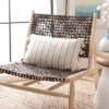 Safavieh Marcen Grey and White Striped Lumbar Pillow with Tassels -Safavieh Furniture GUEST cdf5403c d4db 41b0 a1be 292430b934f2