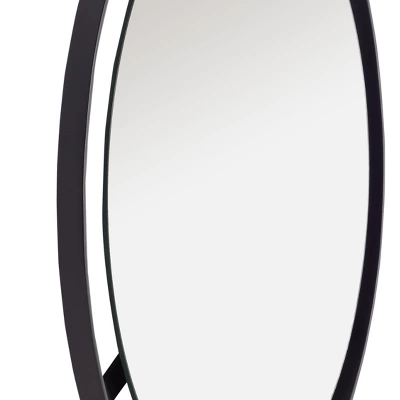 Safavieh Radlin Round Minimalist Wall Mirror in Matte Black 4 Safavieh Radlin Round Minimalist Wall Mirror in Matte Black - Image 2