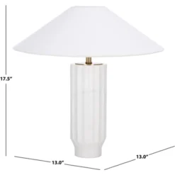 Safavieh Kori 17.5-Inch White Marble Table Lamp 11 Safavieh Kori 17.5-Inch White Marble Table Lamp -Safavieh Furniture GUEST cf91a992 20f1 4415 a7b4 b49af2c1aec0