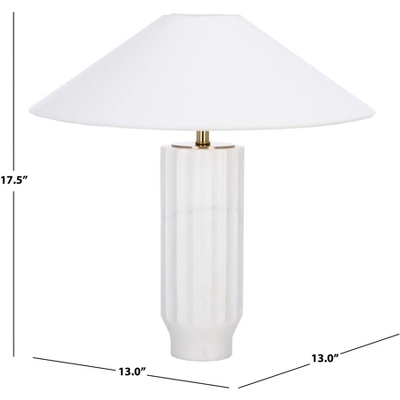 Safavieh Kori 17.5-Inch White Marble Table Lamp 7 Safavieh Kori 17.5-Inch White Marble Table Lamp - Image 5