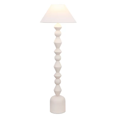 Safavieh Lanie 65.75" White Washed Floor Lamp 3 Safavieh Lanie 65.75" White Washed Floor Lamp