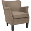 Safavieh Jenny Arm Chair with Elegant Nailhead Trim and Roll Arms 2 Safavieh Jenny Arm Chair with Elegant Nailhead Trim and Roll Arms -Safavieh Furniture GUEST d2d53dde 1791 49eb a32e 8020d5de36d7