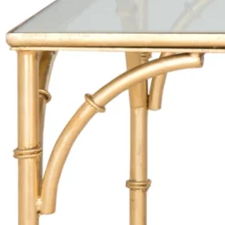 Safavieh Maurice Gold Coffee Table with Tempered Glass Top 7 Safavieh Maurice Gold Coffee Table with Tempered Glass Top -Safavieh Furniture GUEST d401fb81 c841 40ac 90ee 3a4c6f0b44cb