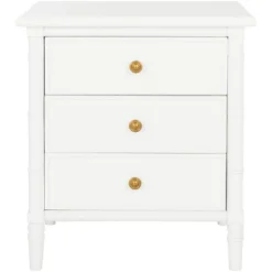 Safavieh Mina 3-Drawer Nightstand in Navy Blue and Gold Accents -Safavieh Furniture GUEST d495a9ba 0a3f 4d16 87dd 3efe87644e7c