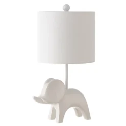Safavieh Ellie Elephant White Ceramic Table Lamp 11 Safavieh Ellie Elephant White Ceramic Table Lamp -Safavieh Furniture GUEST d4a85849 1049 4094 9c48 e274a19eb0c8