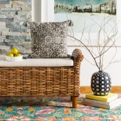 Safavieh Sidonia Grey and Cream Intricate Motif Throw Pillow, 16" x 16"