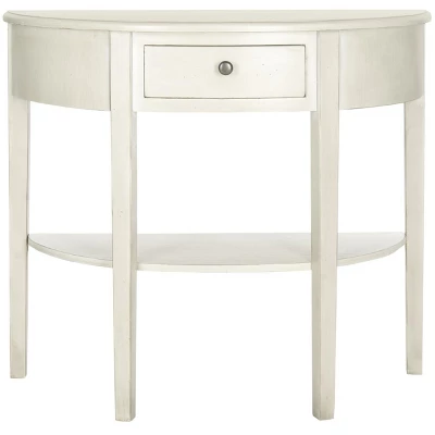 Safavieh Couture Abram Demilune Console Table with Storage Drawer 8 Safavieh Couture Abram Demilune Console Table with Storage Drawer - Image 6