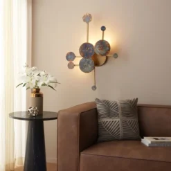 Safavieh Ralsei 22" Iron Wall Decor in Antique Brass with LED Backlighting -Safavieh Furniture GUEST d87a05c2 2046 42ae a004 f95868d54e44