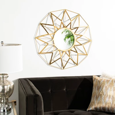 Safavieh Kilburn Contemporary Gold Starburst Wall Mirror 3 Safavieh Kilburn Contemporary Gold Starburst Wall Mirror