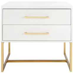 Safavieh Couture Estelle Nightstand - Modern Oak and Brass 2-Drawer Side Table 23 Safavieh Couture Estelle Nightstand - Modern Oak and Brass 2-Drawer Side Table -Safavieh Furniture GUEST db6c8e72 a77a 4014 997d 176a568c829e