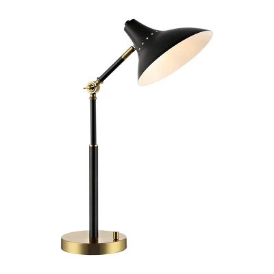 Safavieh Author 23-Inch Black and Brass Table Lamp with USB Port 4 Safavieh Author 23-Inch Black and Brass Table Lamp with USB Port - Image 2