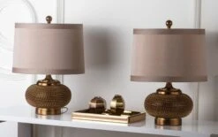 Safavieh Alexis Gold Bead Table Lamps - Set of 2