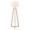 Safavieh Ismeria 58.75" Natural Wood and Linen Tripod Floor Lamp -Safavieh Furniture GUEST dda1d5d4 51b8 4bd2 ba7e 0fddda662fa8