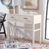 Safavieh Ajana 2-Drawer Console Table - Distressed White Chevron