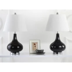 Safavieh Amy Gourd Glass Table Lamp (Set of 2) - 24" Height