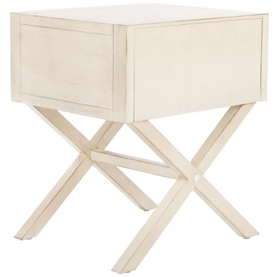 Safavieh Sadie 1-Drawer Nightstand in Navy with Gold Accents 7 Safavieh Sadie 1-Drawer Nightstand in Navy with Gold Accents - Image 5