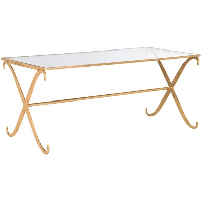 Safavieh Lavar Venetian-Inspired Gold Leaf Coffee Table 4 Safavieh Lavar Venetian-Inspired Gold Leaf Coffee Table - Image 2