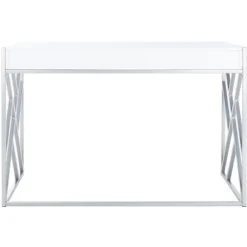 Safavieh Elaine 1 Drawer Contemporary Desk with Geometric Frame -Safavieh Furniture GUEST e0746919 c900 42c4 bf9b b2ecd0eda924