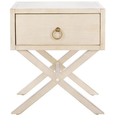 Safavieh Sadie 1-Drawer Nightstand in Navy with Gold Accents 13 Safavieh Sadie 1-Drawer Nightstand in Navy with Gold Accents - Image 11