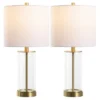 Safavieh Anders 22.25-inch Glass and Brass Table Lamps - Set of 2 -Safavieh Furniture GUEST e2621324 f8b1 4d41 a510 239f05088562