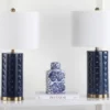 Safavieh Roxanne Navy Ceramic Table Lamp (Set of 2) with Cotton Shades 2 Safavieh Roxanne Navy Ceramic Table Lamp (Set of 2) with Cotton Shades -Safavieh Furniture GUEST e4499234 3ba4 4873 bf69 19d3adae2679
