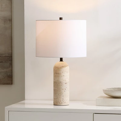 Safavieh Jolene 24-Inch Ivory Travertine Table Lamp 5 Safavieh Jolene 24-Inch Ivory Travertine Table Lamp - Image 3