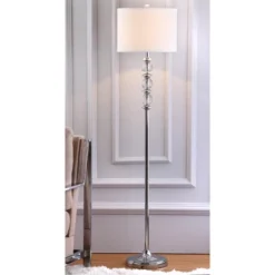 Safavieh Riga 60-inch Clear Crystal and Chrome Floor Lamp -Safavieh Furniture GUEST e592f2b9 9114 4bdd a0e3 44a8c9eb3c51