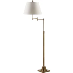Safavieh Ingram Swing Arm Floor Lamp in Brass Finish - LIT4301 -Safavieh Furniture GUEST e5dd07d1 a568 46a6 9b4b 4865dfe9ca64
