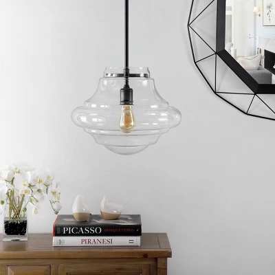 Safavieh Oslen Oil Rubbed Bronze Glass Pendant Light 4 Safavieh Oslen Oil Rubbed Bronze Glass Pendant Light - Image 2