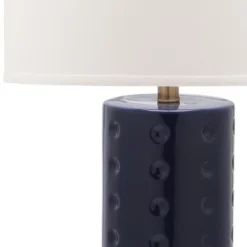 Safavieh Roxanne Navy Ceramic Table Lamp (Set of 2) with Cotton Shades -Safavieh Furniture GUEST e7238160 9536 49a8 9a2b 967314ad82f2