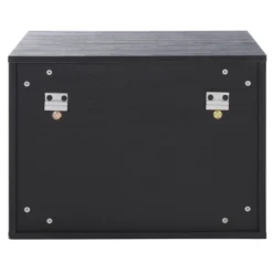 Safavieh Lylia 2-Drawer Floating Nightstand - Walnut & Black (NST9615) -Safavieh Furniture GUEST e73e78e9 1fd4 4337 b2a0 c4345990be80