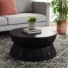 Safavieh Alecto Round Coffee Table - Sculptural Hourglass Wood Design -Safavieh Furniture GUEST e75d19f8 ff49 46f3 9da1 0390a81823bb