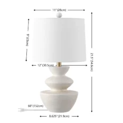 Safavieh Jorden 21.5-Inch White Resin Table Lamps (Set of 2) -Safavieh Furniture GUEST e7783da2 fa22 43e6 9063 f1b3728841cd